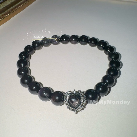 Handmade Jewelry - Purple Obsidian Bracelet 8mm